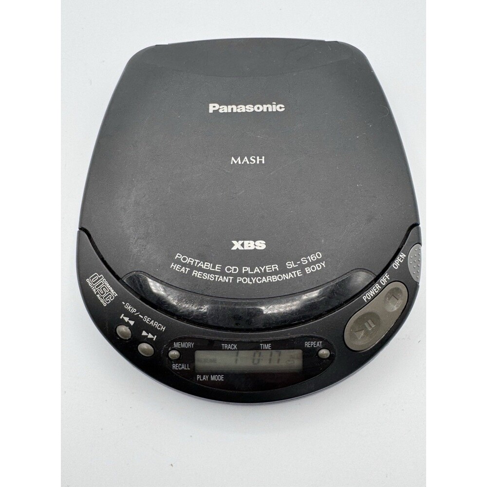Panasonic MASH XBS SL-S160 Portable CD Player Vintage 1995 Tested Working